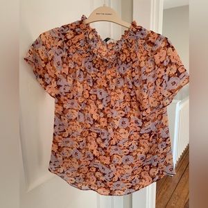 Madewell Floral Top size m